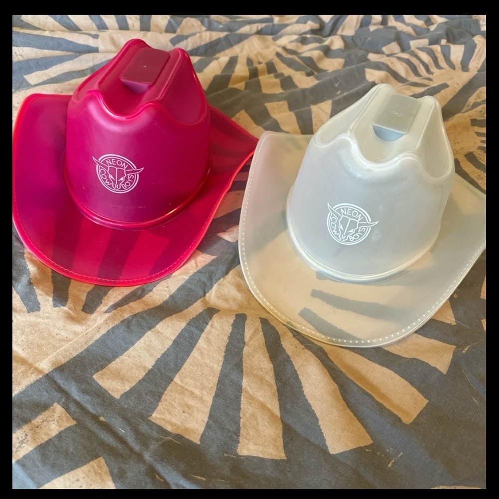 neon cowboys Cowboy Hat White
